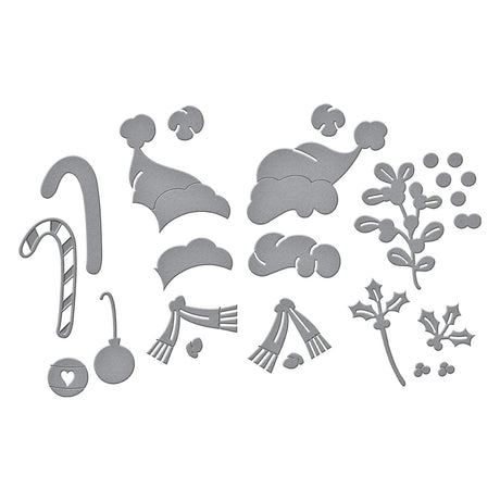 Spellbinders Classic Mouse Christmas Embellishments Etched Dies from the Say Cheese Classic Mouse Christmas Collection