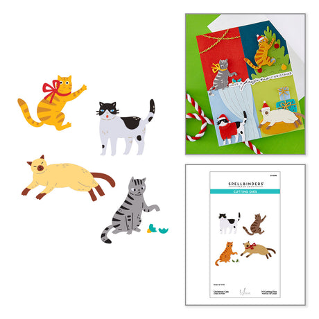 Spellbinders Christmas Cats Etched Dies by Yana Smakula S4-1546