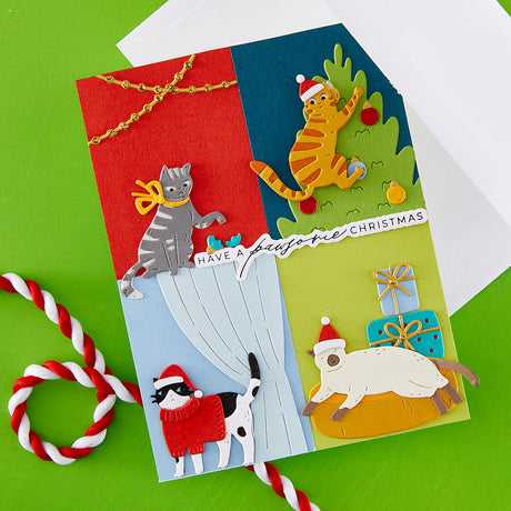 Spellbinders Christmas Cats Etched Dies by Yana Smakula S4-1546