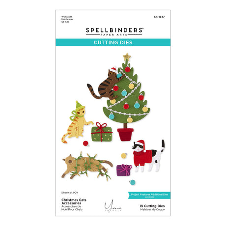 Spellbinders Christmas Cats Accessories Etched Dies by Yana Smakula S4-1547