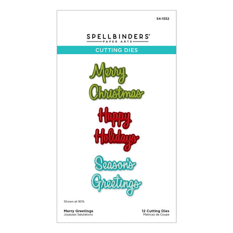 Spellbinders Merry Greetings Etched Dies S4-1552