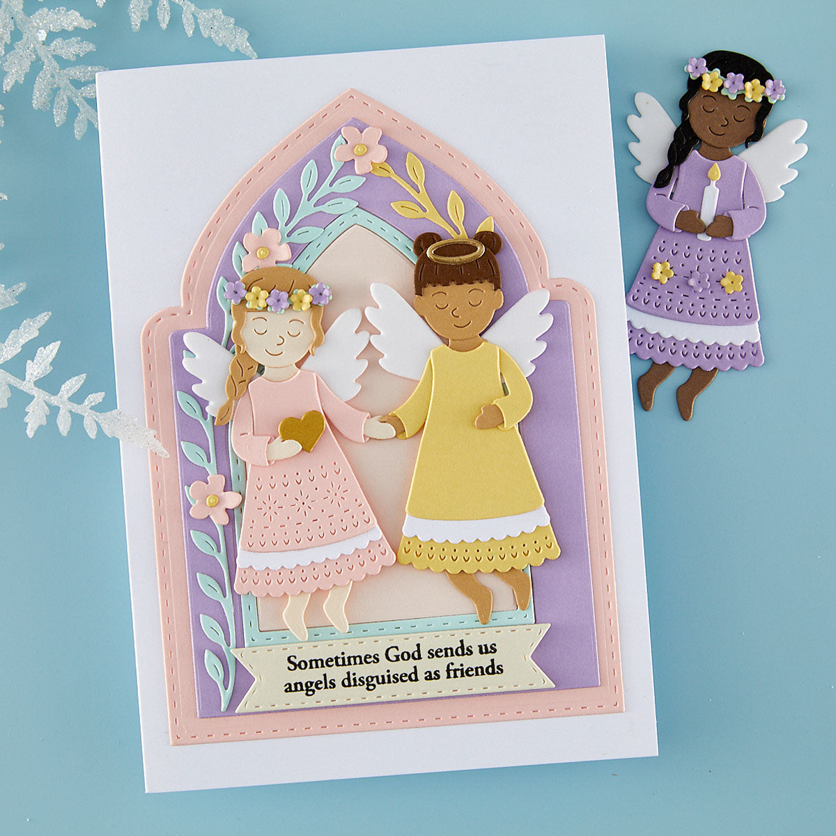 Spellbinders Blessing Angels Etched Dies by Bibi Cameron - S4-1555