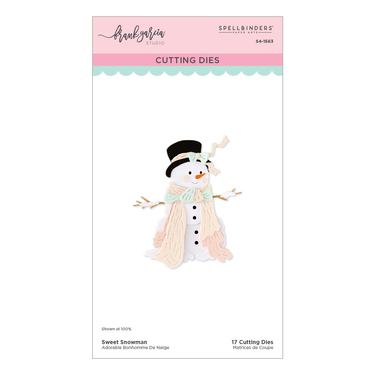 Spellbinders Sweet Snowman Etched Dies by Frank Garcia