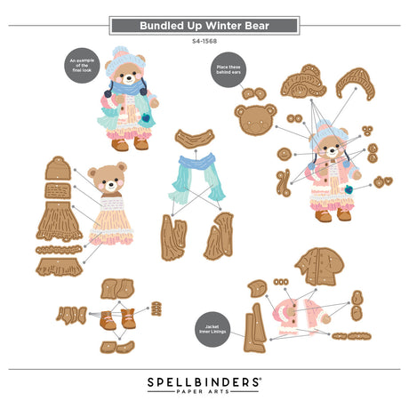 Spellbinders Bundled Up Winter Bear Etched Dies by Frank Garcia