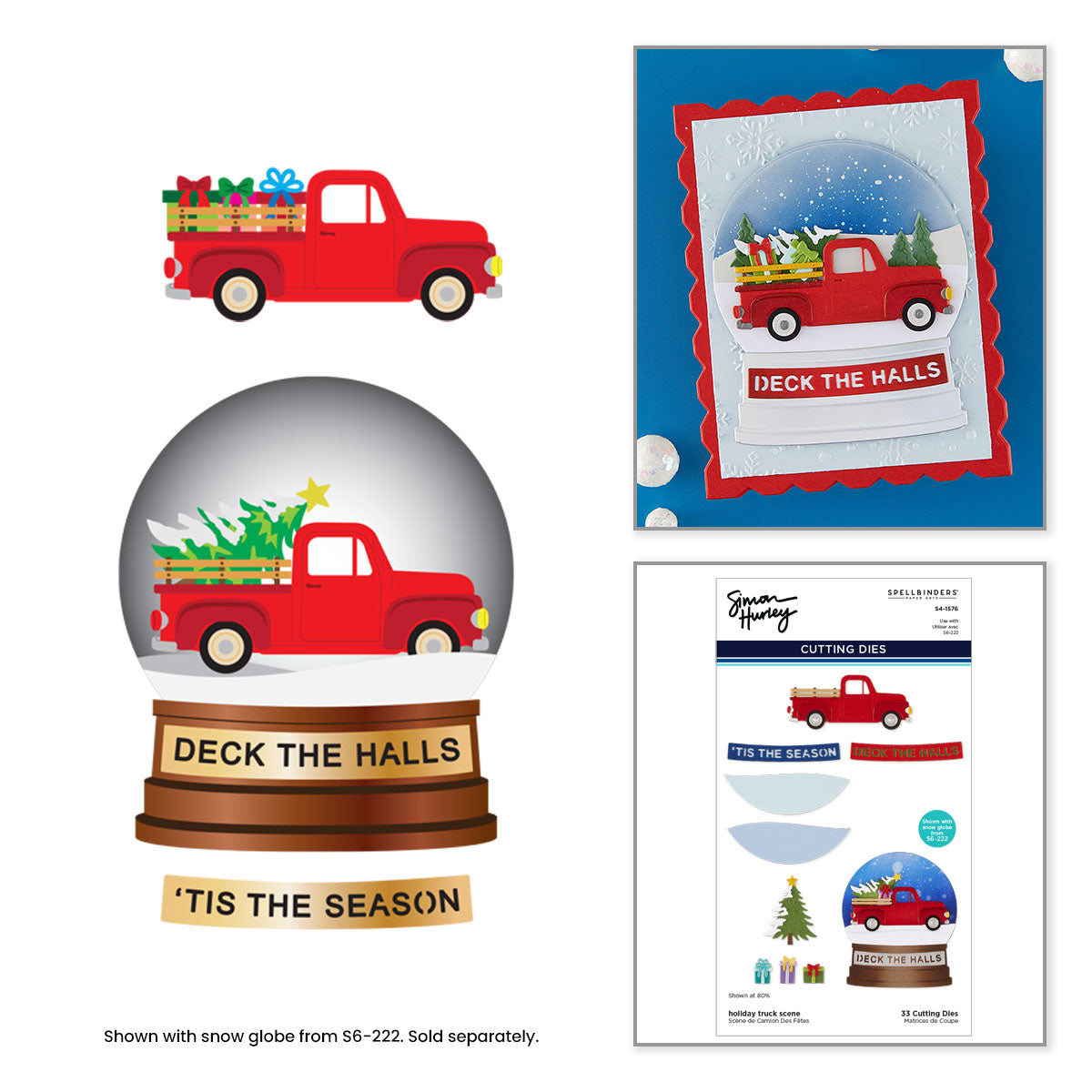 Spellbinders Holiday Truck Scene Etched Dies by Simon Hurley