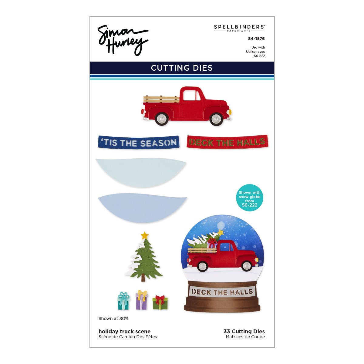 Spellbinders Holiday Truck Scene Etched Dies by Simon Hurley