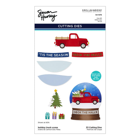 Spellbinders Holiday Truck Scene Etched Dies by Simon Hurley