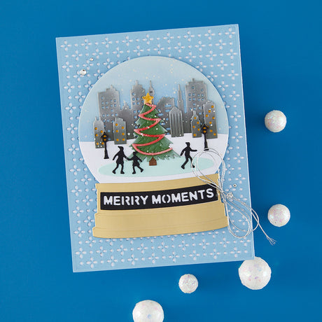 Spellbinders City Skating Scene Etched Dies by Simon Hurley
