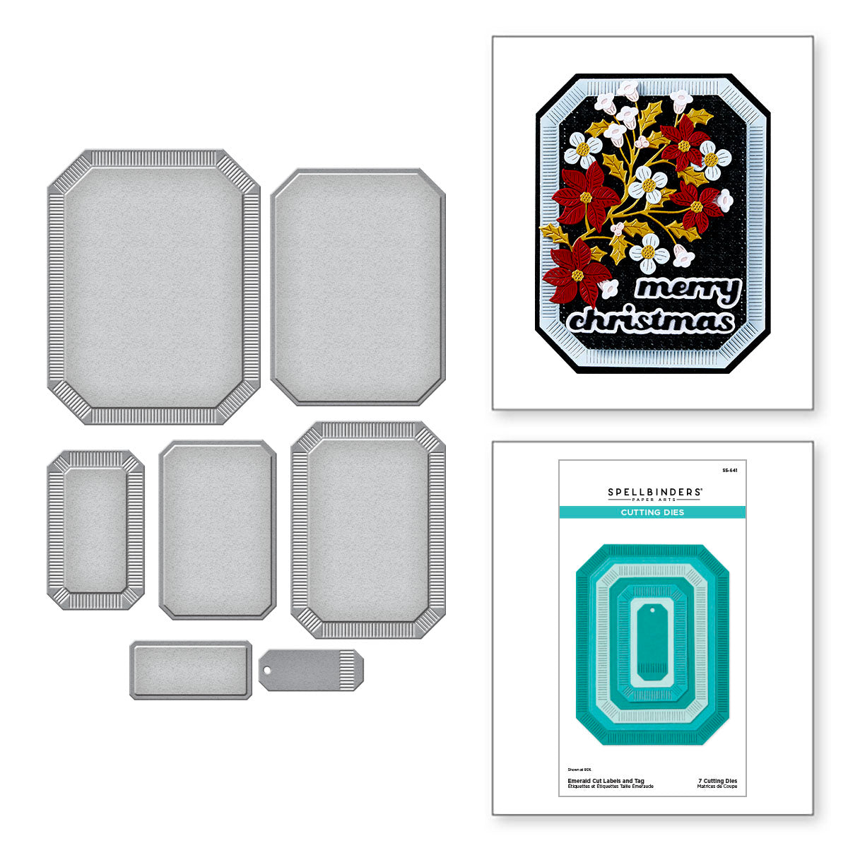Spellbinders Emerald Cut Labels and Tag Etched Dies from the Home for the Holidays Collection
