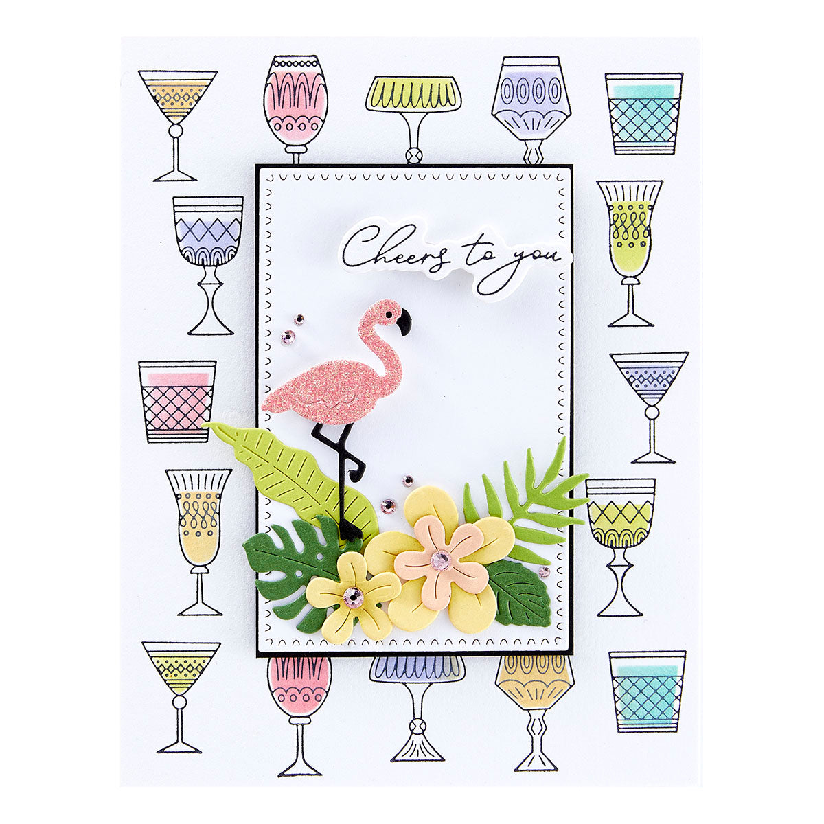 Spellbinders Perfect Touch Rectangles and Tag Etched Dies from the Happy Hour Collection