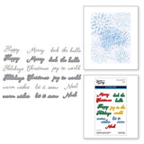 Spellbinders Handwritten Holiday Sentiments Etched Dies from the Let It Snow Collection by Simon Hurley