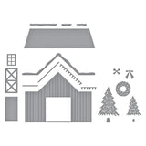 Spellbinders Country Christmas Barn Etched Dies from the Country Christmas Collection by Annie Williams