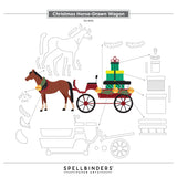 Spellbinders Christmas Horse-Drawn Wagon Etched Dies from the Country Christmas Collection by Annie Williams