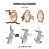 Spellbinders Rabbit & Owl Etched Dies from the Say Cheese Classic Pooh Birthday Collection by Simple Stories