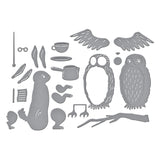 Spellbinders Rabbit & Owl Etched Dies from the Say Cheese Classic Pooh Birthday Collection by Simple Stories