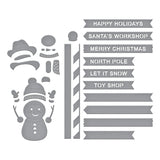 Spellbinders North Pole Sentiments Etched Dies from the North Pole Friends Collection by Simon Hurley