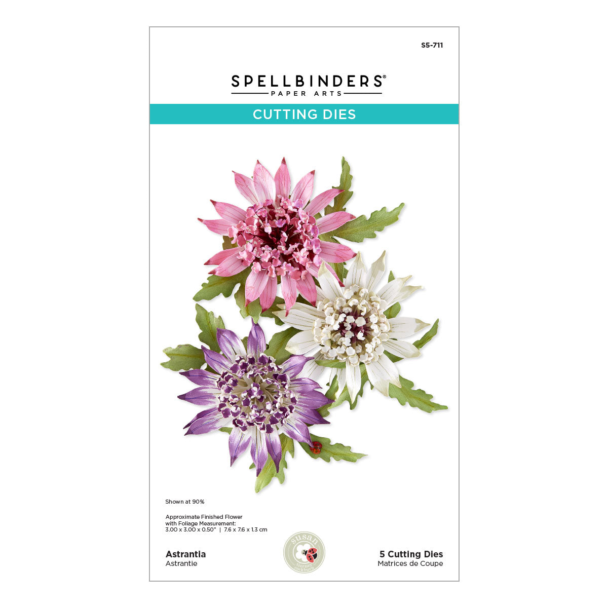 Spellbinders Astrantia Etched Dies by Susan Tierney-Cockburn