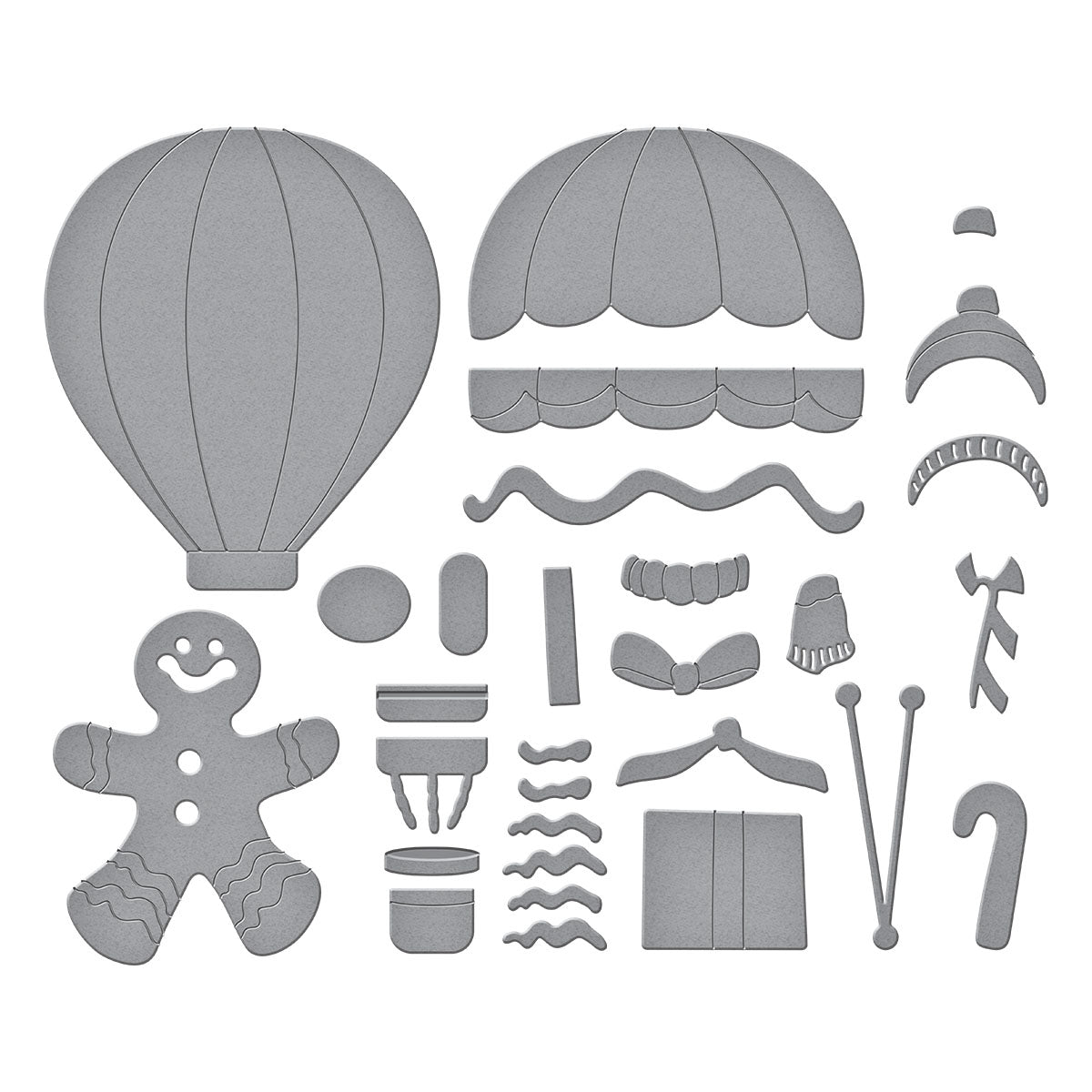 Spellbinders Gingerbread Delivery Etched Dies from the Candy Christmas Collection by Stamperia