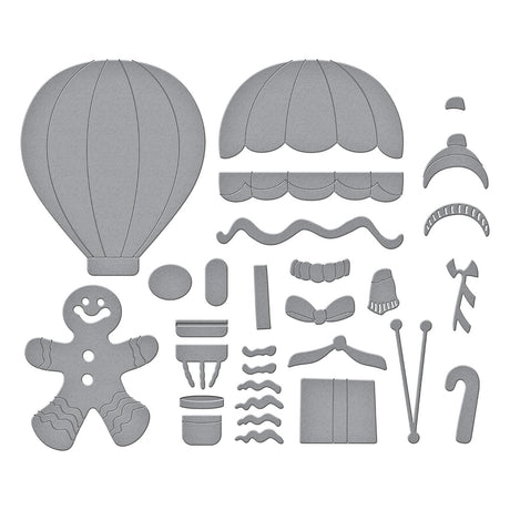 Spellbinders Gingerbread Delivery Etched Dies from the Candy Christmas Collection by Stamperia