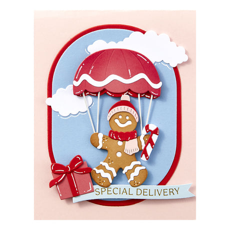 Spellbinders Gingerbread Delivery Etched Dies from the Candy Christmas Collection by Stamperia