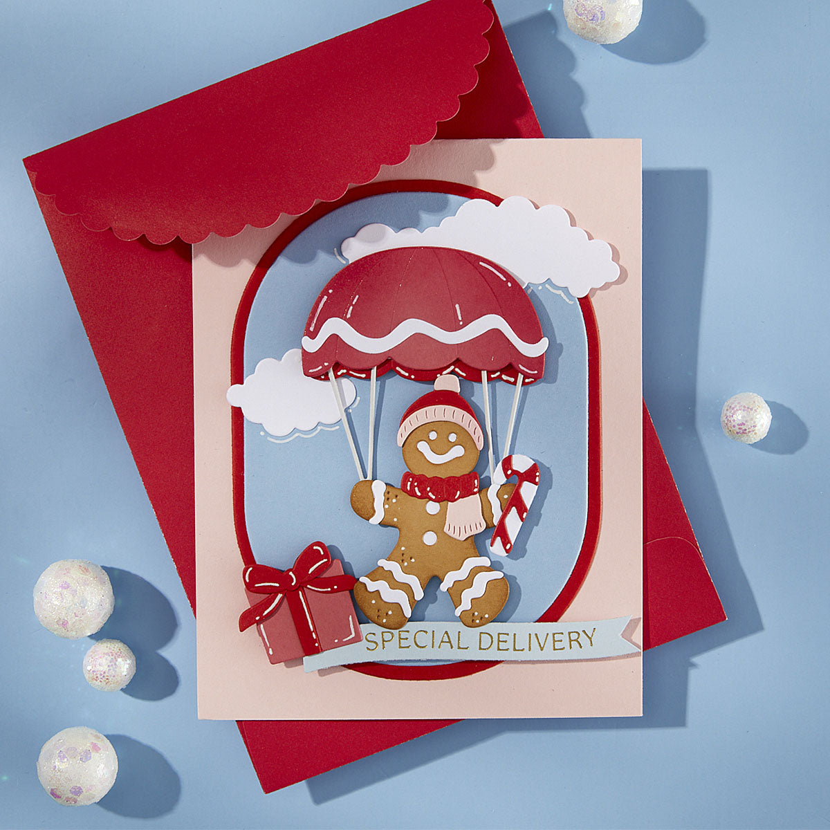 Spellbinders Gingerbread Delivery Etched Dies from the Candy Christmas Collection by Stamperia