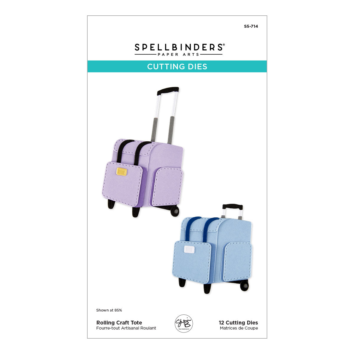 Spellbinders Rolling Craft Tote Etched Dies