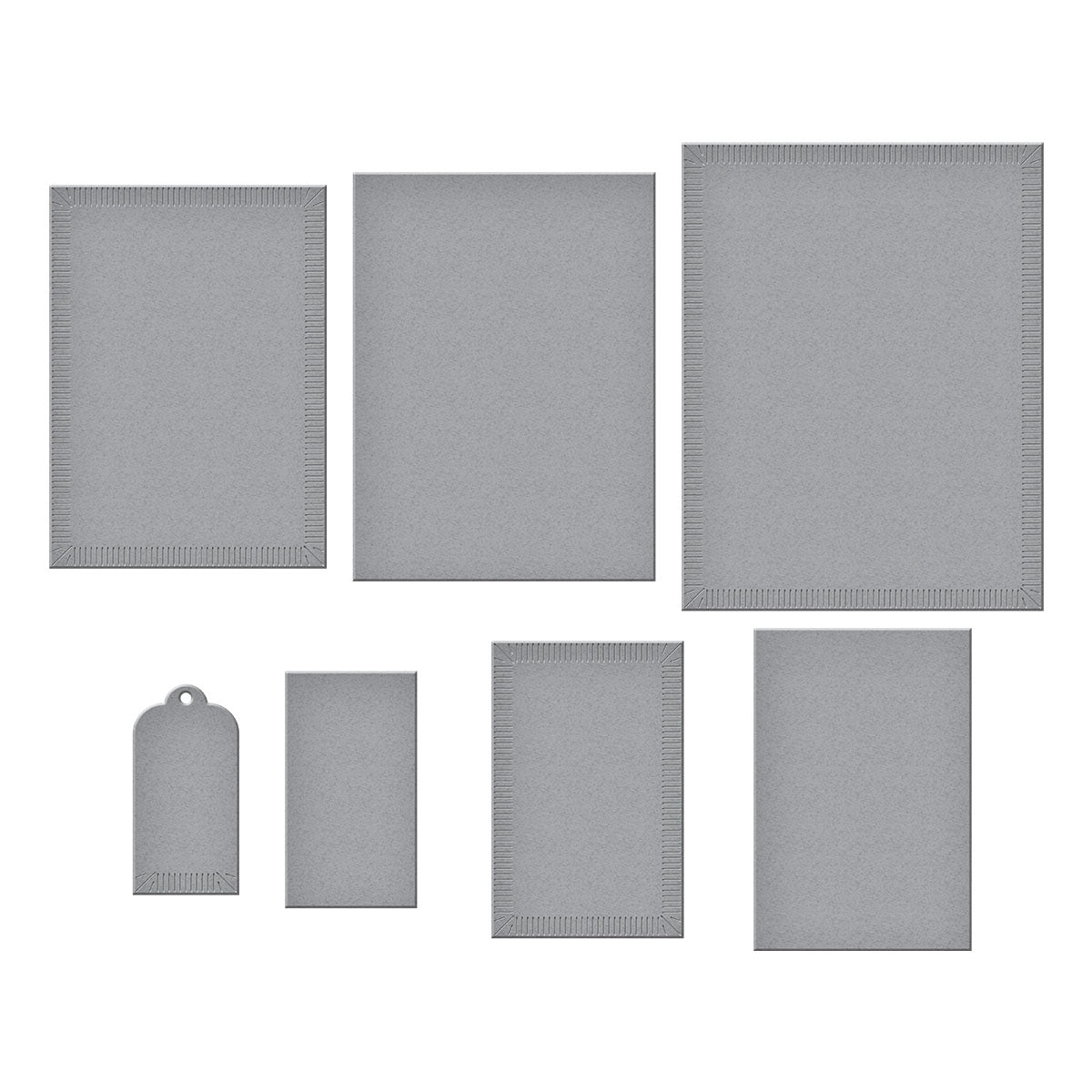 Spellbinders Linear Touch Rectangles and Tag Etched Dies from the Happier Hour Collection