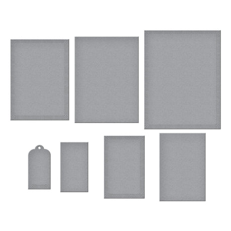 Spellbinders Linear Touch Rectangles and Tag Etched Dies from the Happier Hour Collection