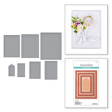Spellbinders Linear Touch Rectangles and Tag Etched Dies from the Happier Hour Collection