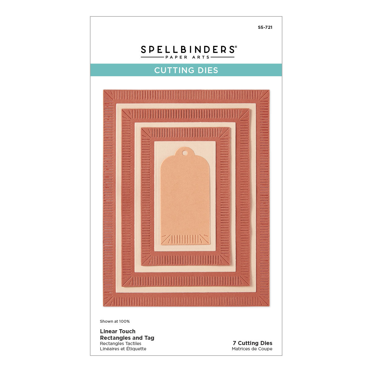 Spellbinders Linear Touch Rectangles and Tag Etched Dies from the Happier Hour Collection