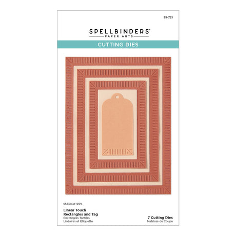Spellbinders Linear Touch Rectangles and Tag Etched Dies from the Happier Hour Collection