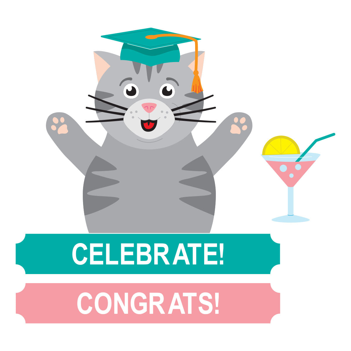 Spellbinders Congrats Cat Etched Dies