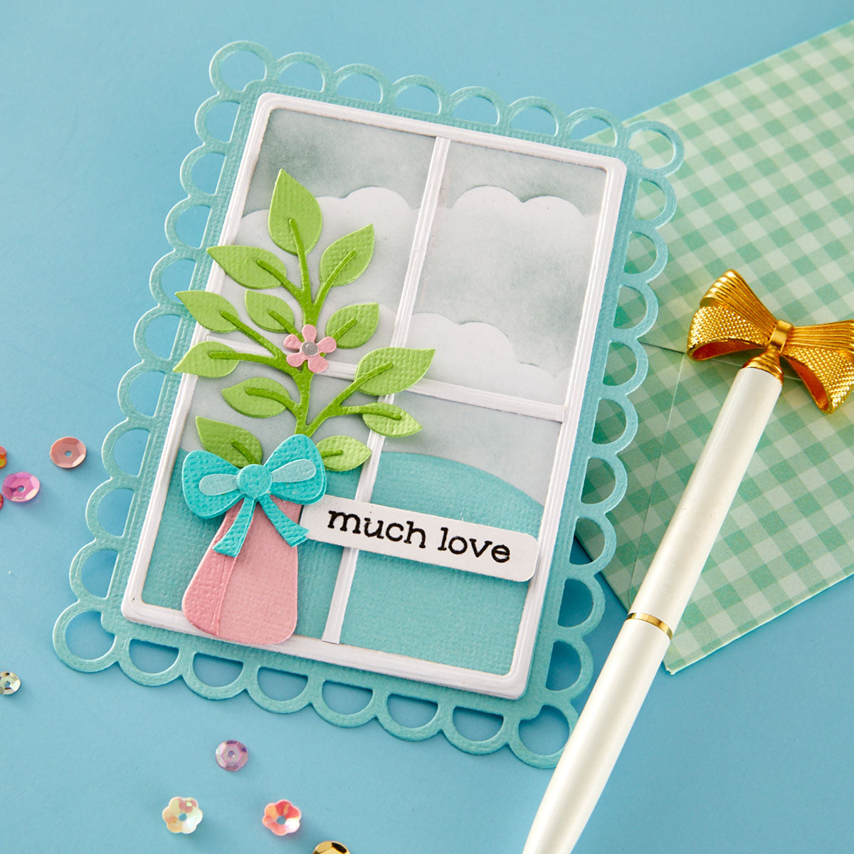 Spellbinders Open Lace Frame and Landscapes Etched Dies by Lisa Horton