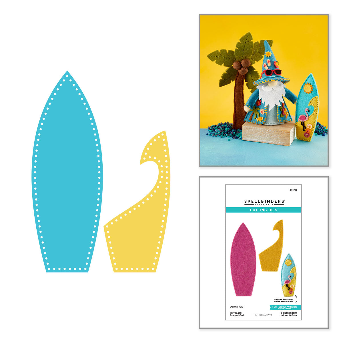 Spellbinders 3D Felt Décor Summer I Want It All! Bundle by Sandi MacIver
