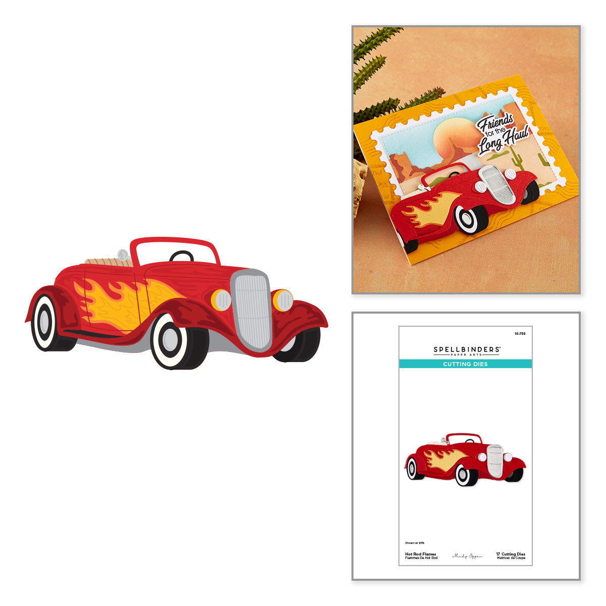 Spellbinders Hot Rod Flames Etched Dies by Mindy Eggen