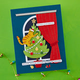 Spellbinders Christmas Cats Window View Etched Dies by Yana Smakula S5-761