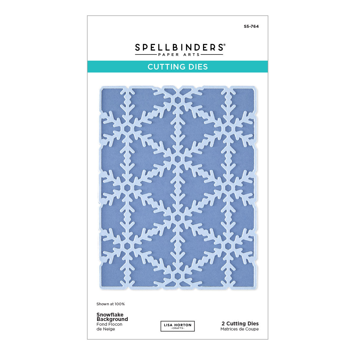 Spellbinders Snowflake Background Etched Dies by Lisa Horton - S5-764