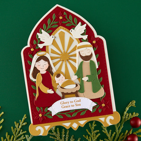 Spellbinders Nativity Blessings Etched Dies by Bibi Cameron - S5-765
