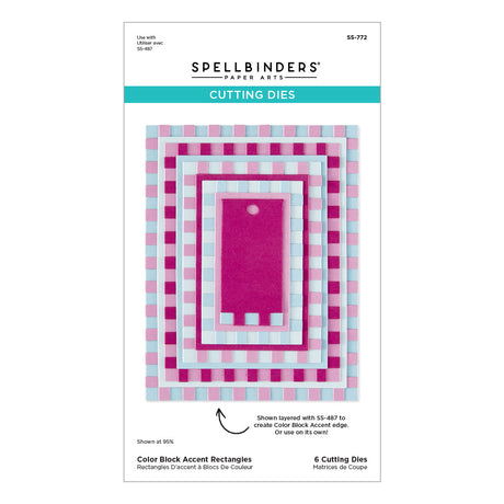 Spellbinders Color Block Accent Rectangles Etched Dies