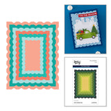 Spellbinders Ripple Rectangle Frames Etched Dies by Simon Hurley