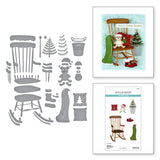Spellbinders Christmas Rocking Chair Etched Dies from the Country Christmas Collection by Annie Williams