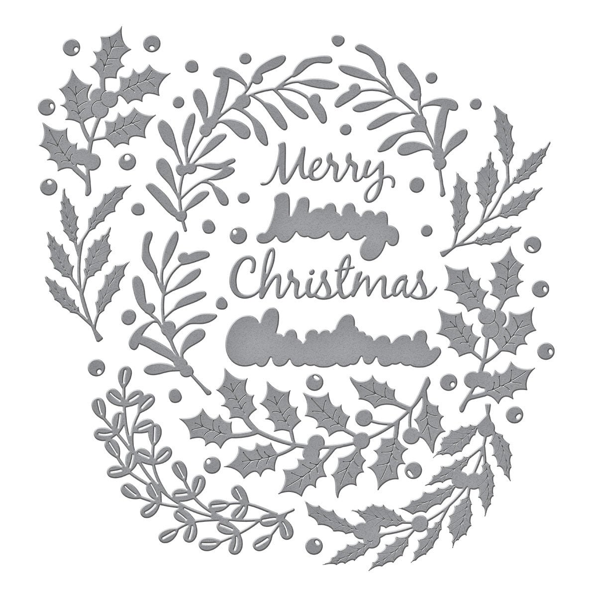 Spellbinders Seasonal Wreath Foliage Etched Dies from the Texture & Foliage Collection by Suzanne Hue