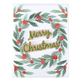 Spellbinders Seasonal Wreath Foliage Etched Dies from the Texture & Foliage Collection by Suzanne Hue