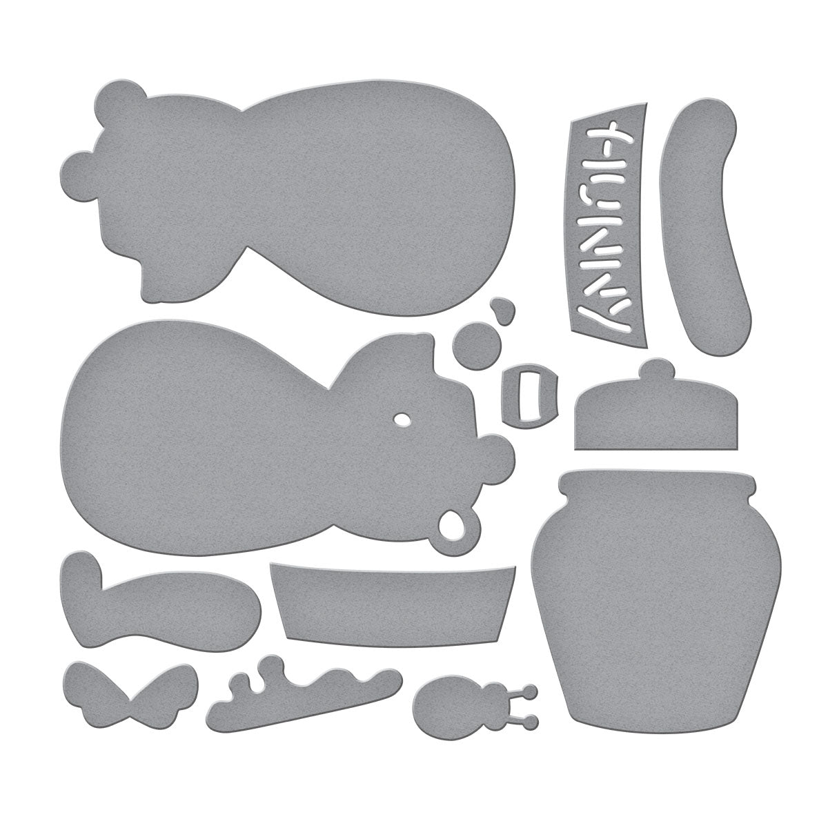 Spellbinders Stitched Classic Pooh Etched Dies