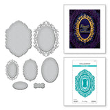 Spellbinders Cameo Frames Etched Dies from the Peacock Paradise Collection by Dawn Bibby