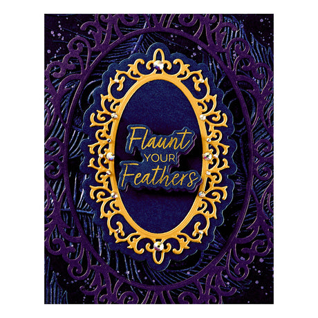Spellbinders Cameo Frames Etched Dies from the Peacock Paradise Collection by Dawn Bibby