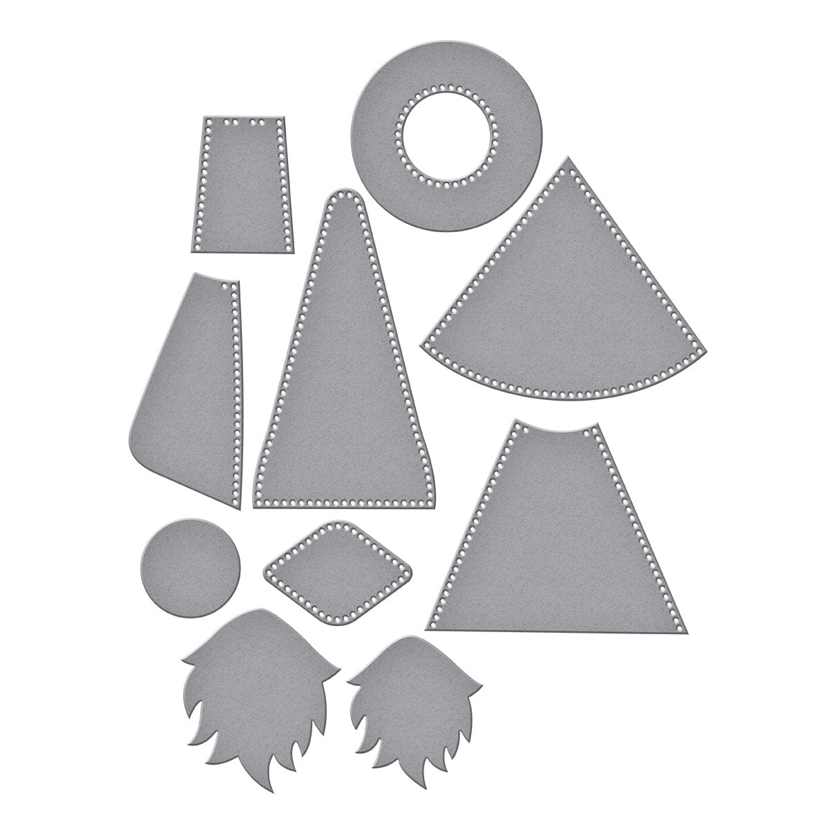 Spellbinders Fergus Etched Dies from the 3D Felt Décor Collection by Sandi MacIver