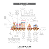 Spellbinders Gingerbread Train Etched Dies from the Candy Christmas Collection by Stamperia