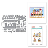 Spellbinders Gingerbread Train Etched Dies from the Candy Christmas Collection by Stamperia