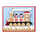Spellbinders Gingerbread Train Etched Dies from the Candy Christmas Collection by Stamperia